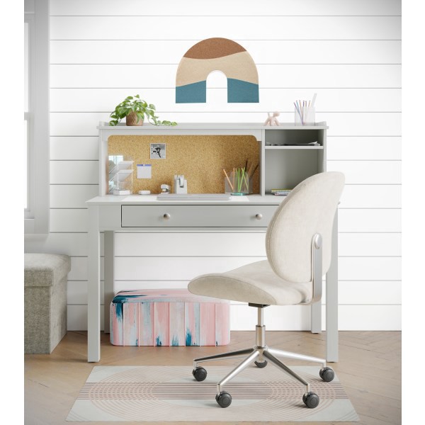 slide 2 of 5, Realspace® Decorative Vinyl Chair Mat For Low Carpet, 36"" x 48"", Abstract, 1 ct