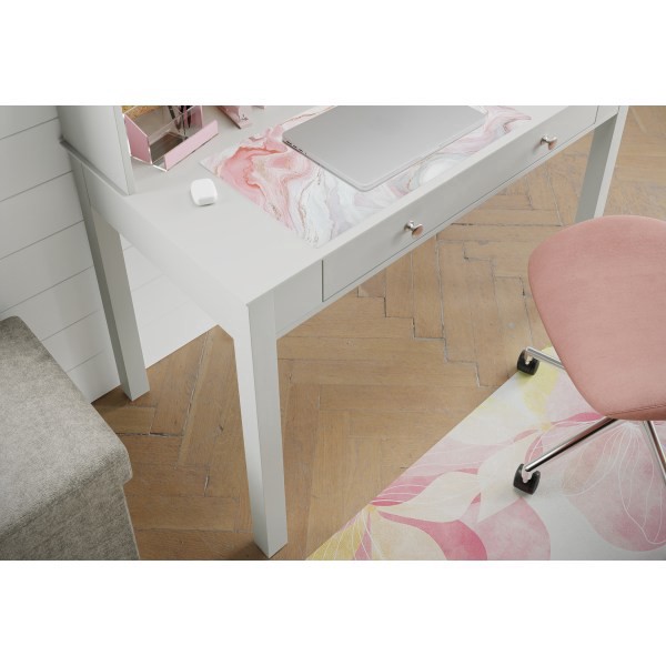 slide 2 of 5, Realspace® Decorative Vinyl Chair Mat For Low Carpet, 36"" x 48"", Natural Floral, 1 ct