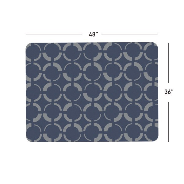 slide 5 of 5, Realspace® Decorative Vinyl Chair Mat For Low Carpet, 36"" x 48"", Geometric Circles, 1 ct