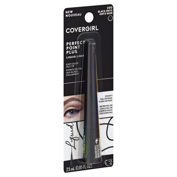 slide 1 of 1, Covergirl Perfect Point Plus Liquid Liner, Black Onyx 200, 0.85 fl oz