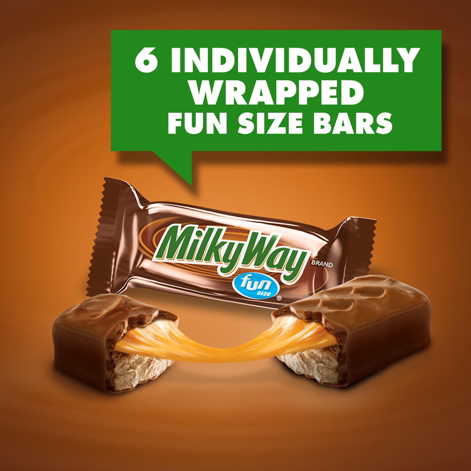 slide 3 of 8, Milky Way MILKY WAY Milk Chocolate Candy Bars Bulk Pack, 3.36 oz, (Pack of 6), 6 ct