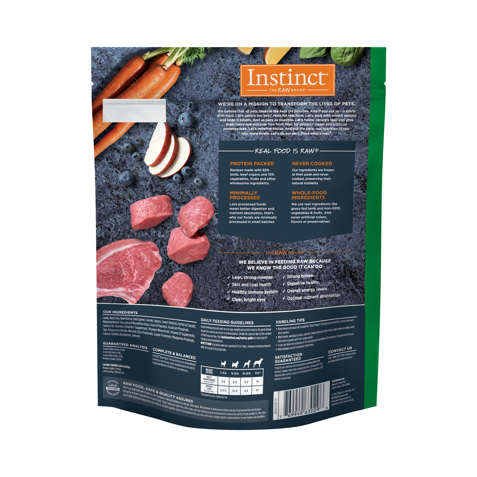 slide 2 of 2, Instinct Raw Frozen Lamb Bites Dog Food, 2.7 lb. Bag, 2.70 lb