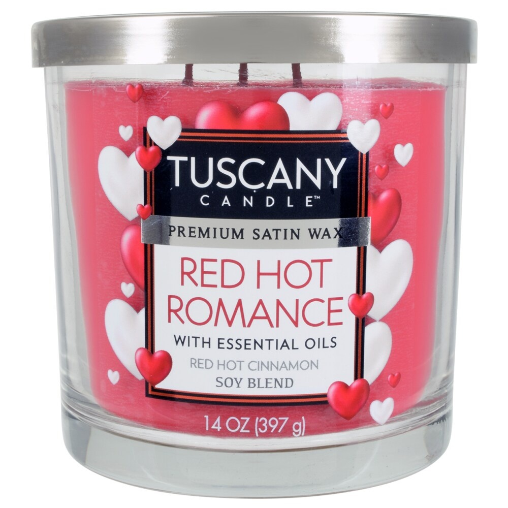 slide 1 of 1, Tuscany Candle Red Hot Romance Premium Satin Wax Candle, 14 oz