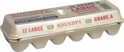 slide 1 of 1, Roundy's Grade A Large Eggs, 12 ct