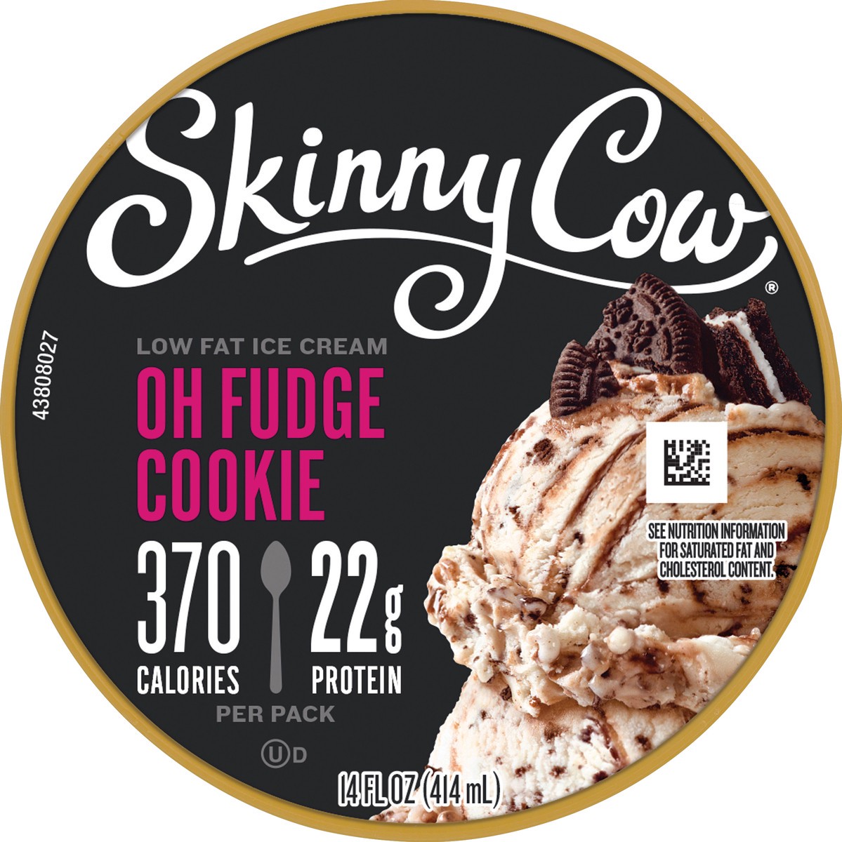 slide 2 of 6, Skinny Cow Oh Fudge Cookie Ice Cream, 14 fl oz