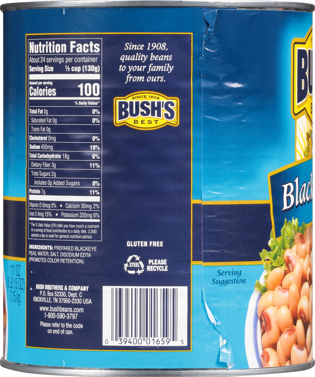 slide 4 of 8, Bush's Best Bush's Blackeye Peas 111 oz, 111 oz