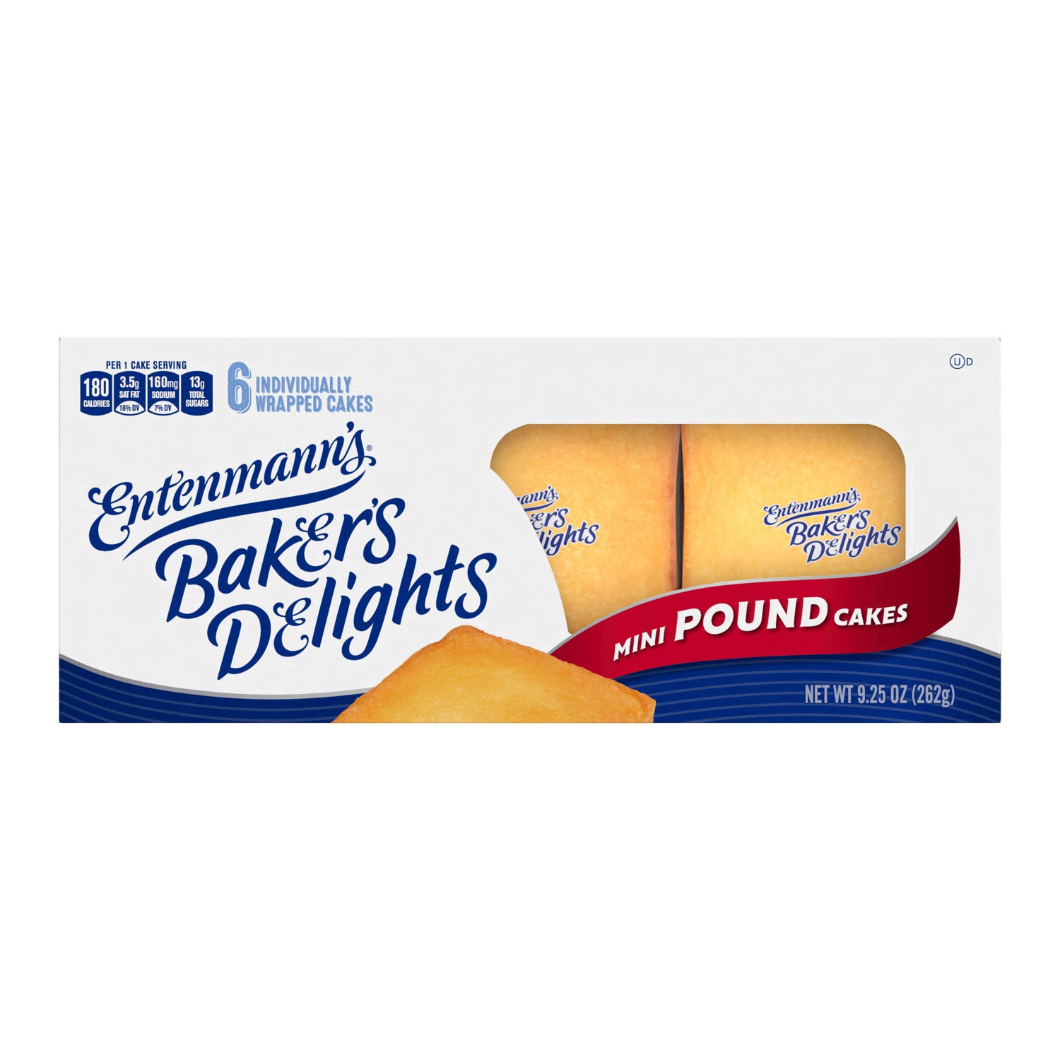 slide 177 of 243, Entenmann's Baker's Delights Butter Pound Cakes, 6 packs, Mini Pound Cakes, 9.25 oz Box, 6 ct