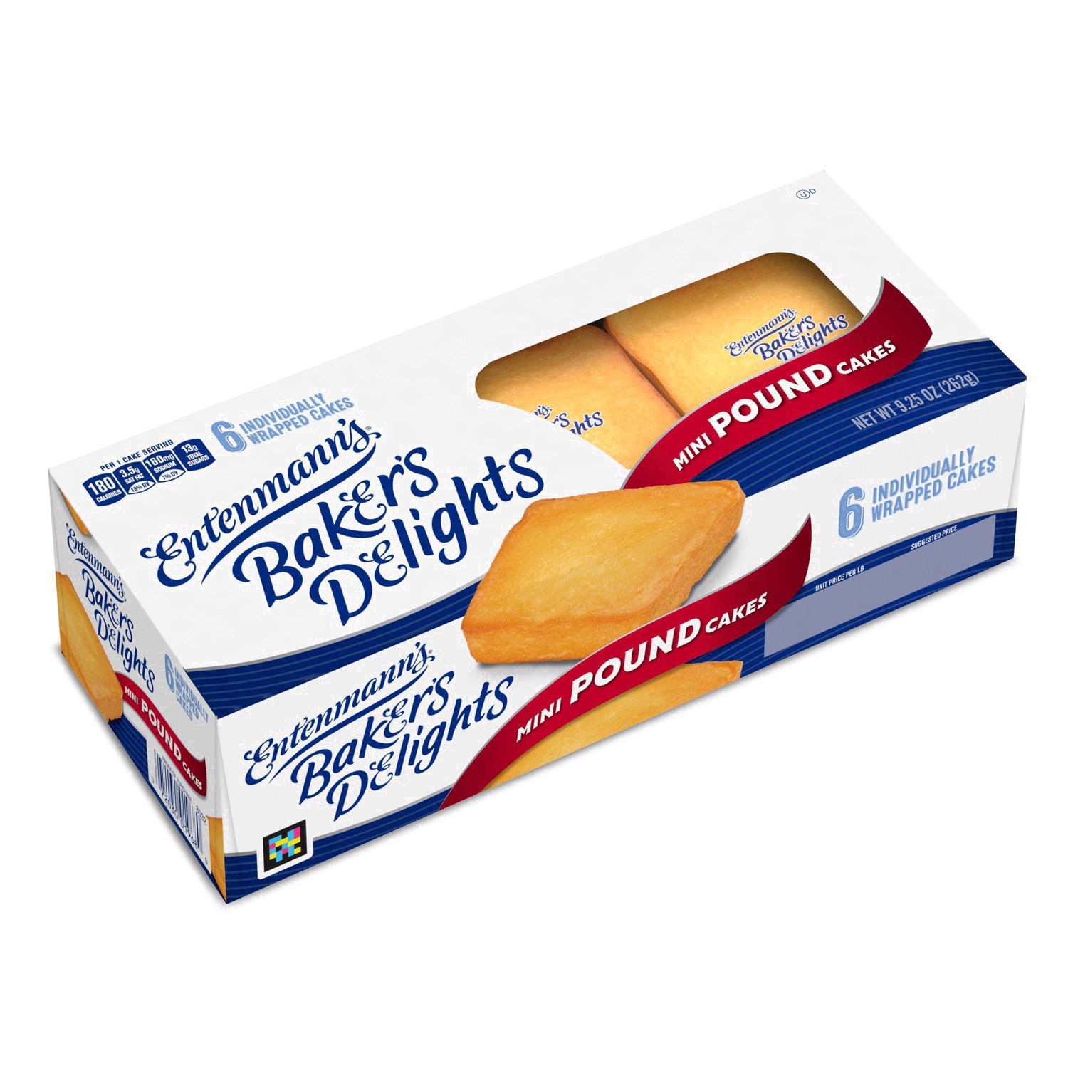 slide 211 of 243, Entenmann's Baker's Delights Butter Pound Cakes, 6 packs, Mini Pound Cakes, 9.25 oz Box, 6 ct