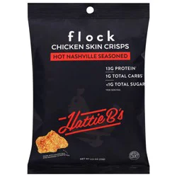 Flock Hot Nashville Seasoned Chicken Skin Crisps 2.5 oz
