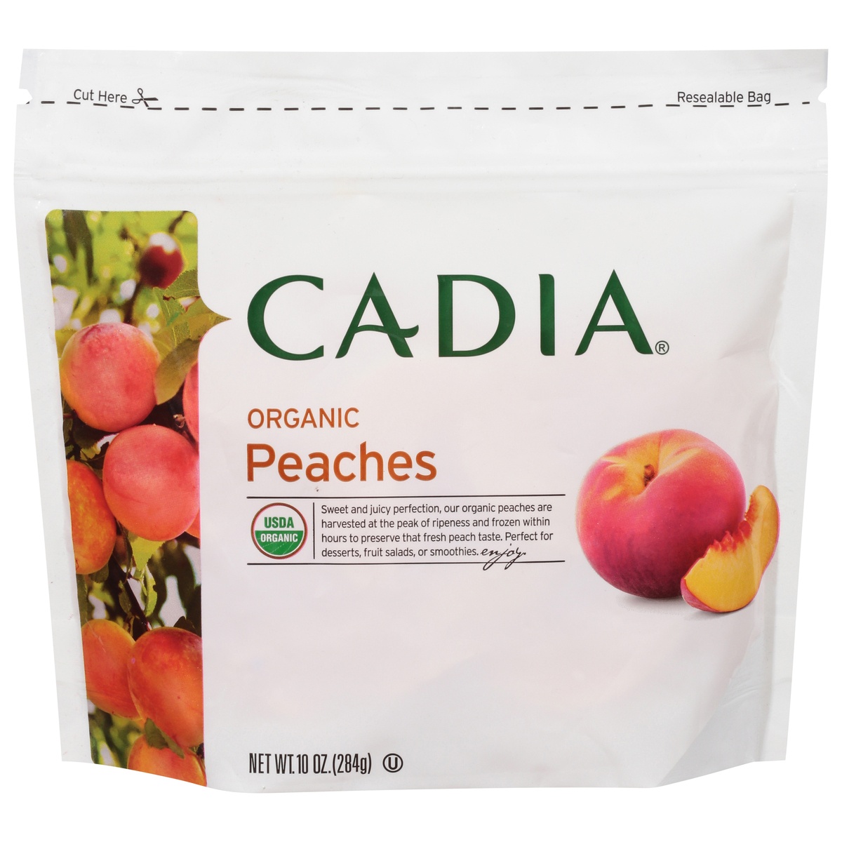 slide 1 of 1, Cadia Organic Peaches 10 oz, 10 oz