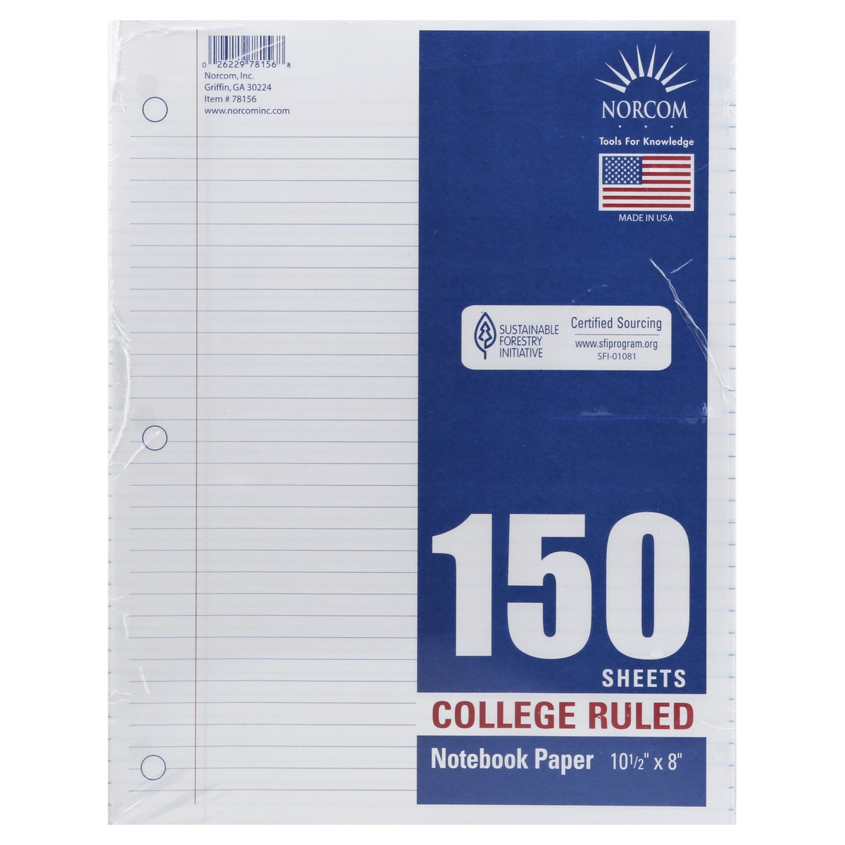 slide 2 of 5, Norcom College Ruled Filler Paper, 