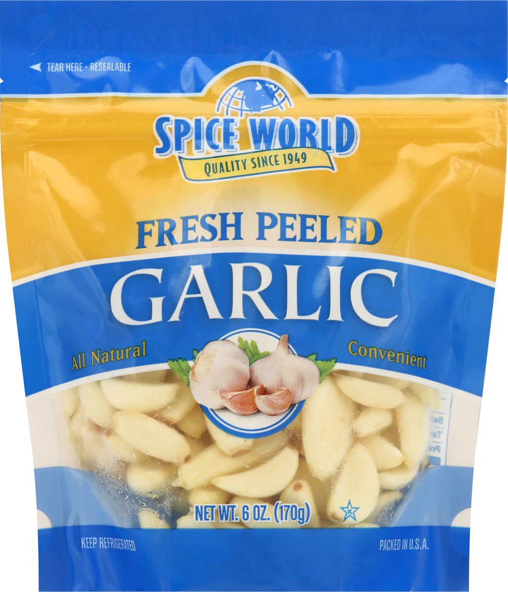 slide 5 of 13, Spice World Fresh & Peeled Garlic 6 oz, 6 oz