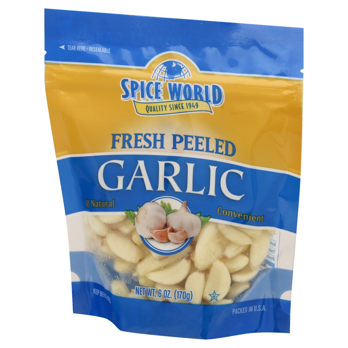 slide 13 of 13, Spice World Fresh & Peeled Garlic 6 oz, 6 oz