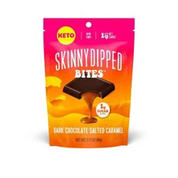 SkinnyDipped Dark Chocolate Salted Caramel Bites - 3.17 oz
