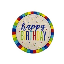Premier Stylz Premier Style Rainbow Confetti Birthday Plate - 7