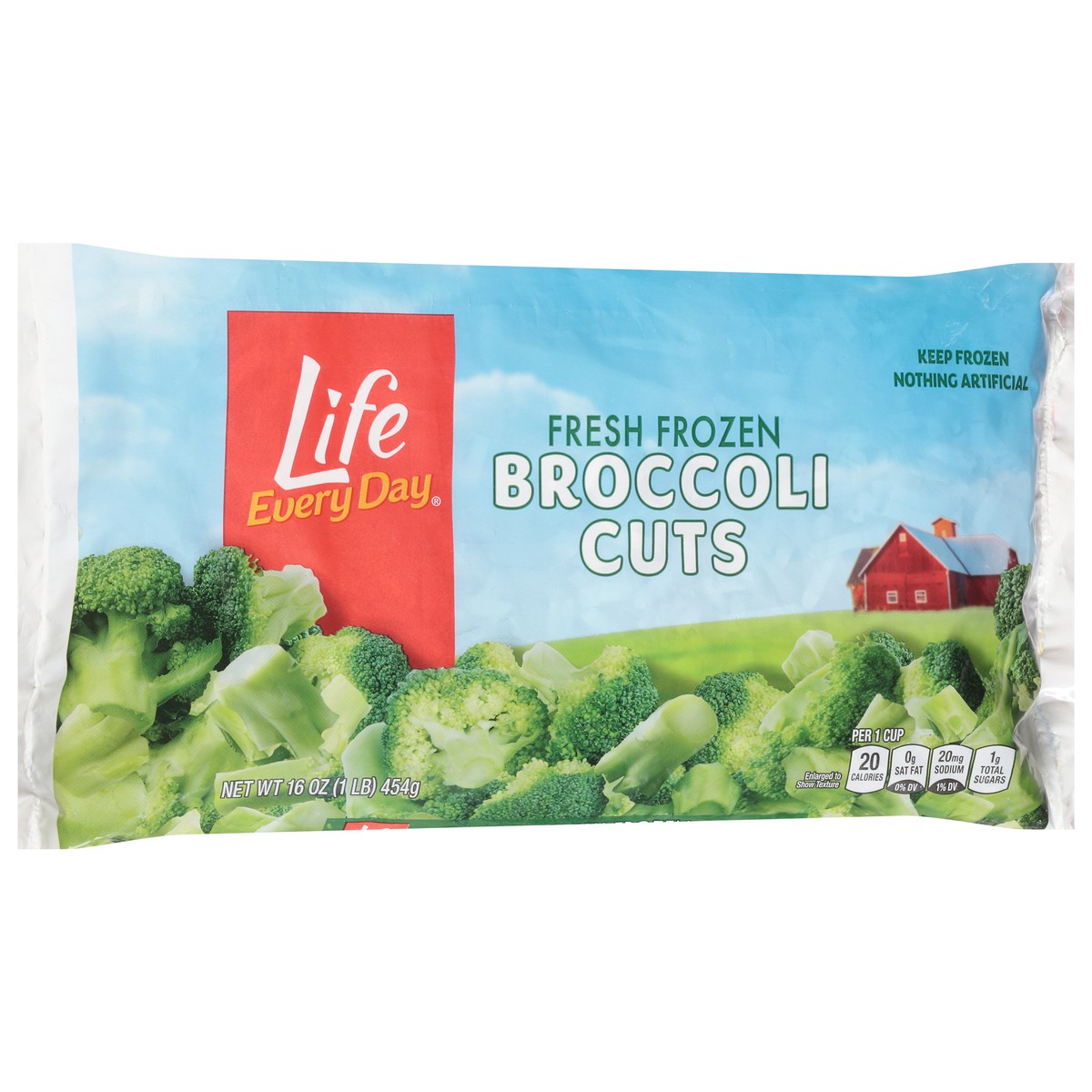 slide 2 of 4, Life Everyday Life Every Day Frozen Broccoli Cuts, 16 oz