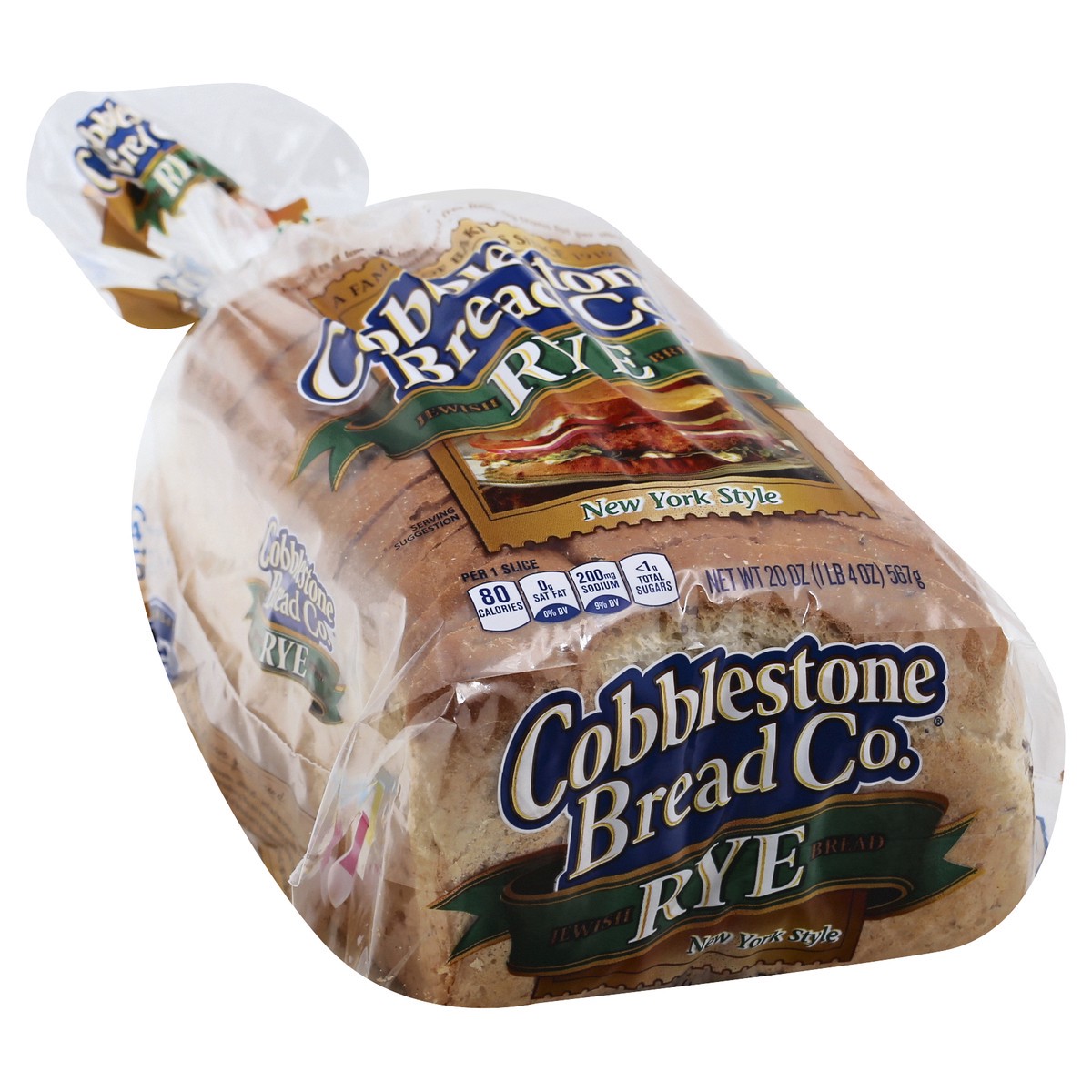 slide 2 of 9, Cobblestone Bread Co. Jewish Rye New York Style Bread 20 oz, 20 oz