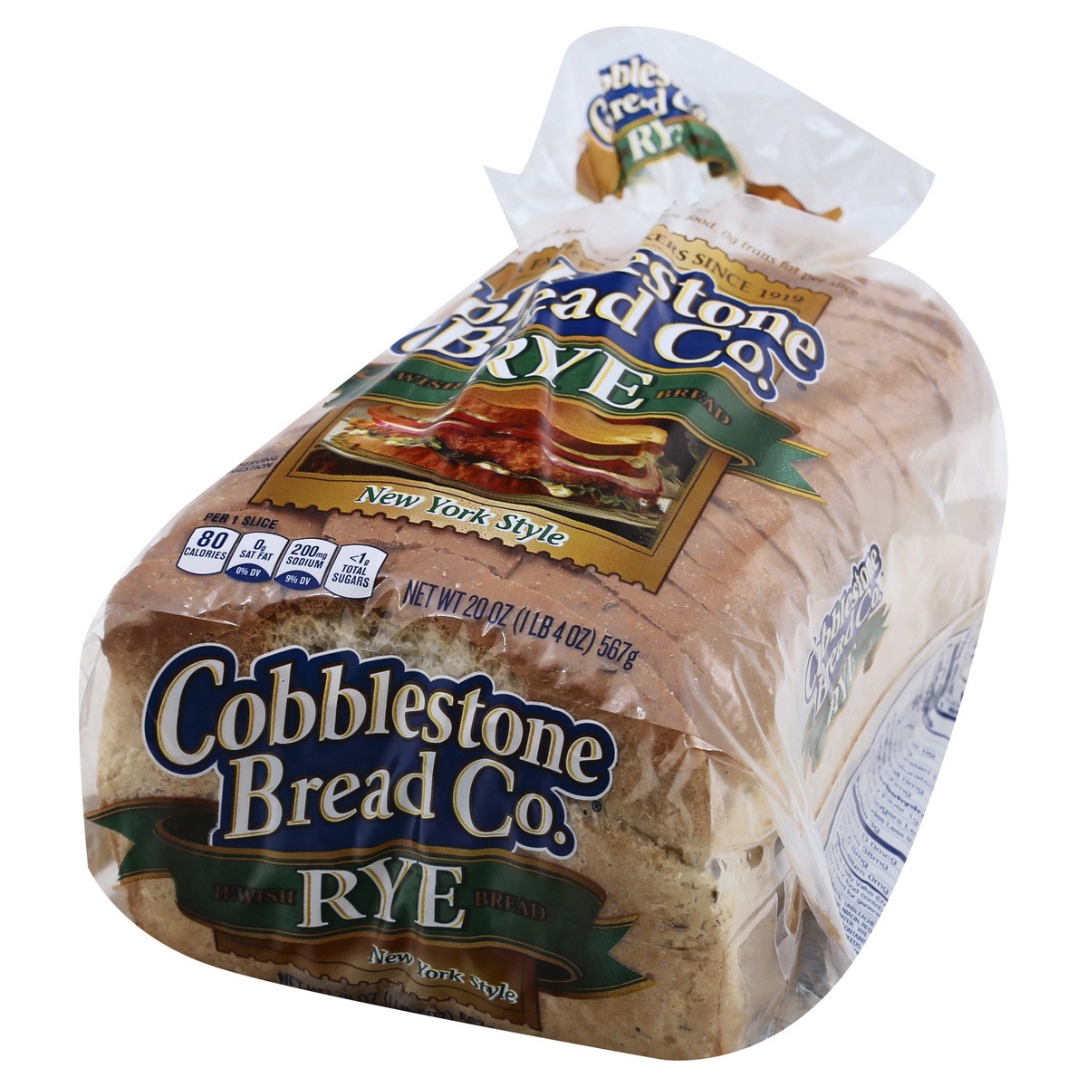 slide 3 of 9, Cobblestone Bread Co. Jewish Rye New York Style Bread 20 oz, 20 oz