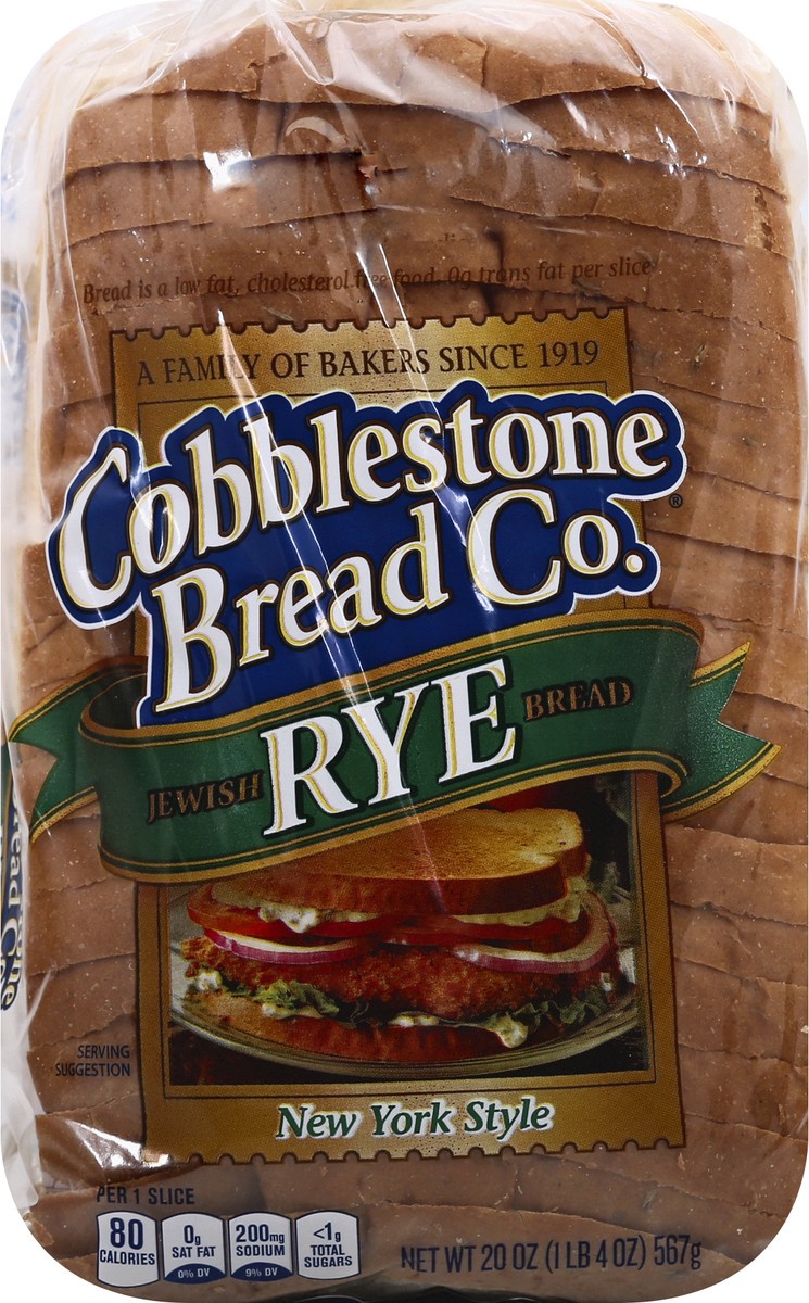 slide 9 of 9, Cobblestone Bread Co. Jewish Rye New York Style Bread 20 oz, 20 oz