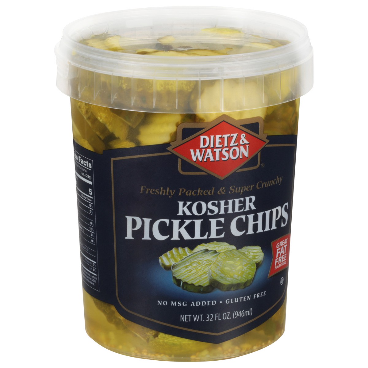 slide 8 of 11, Dietz & Watson Kosher Pickle Chips 32 fl oz, 32 oz