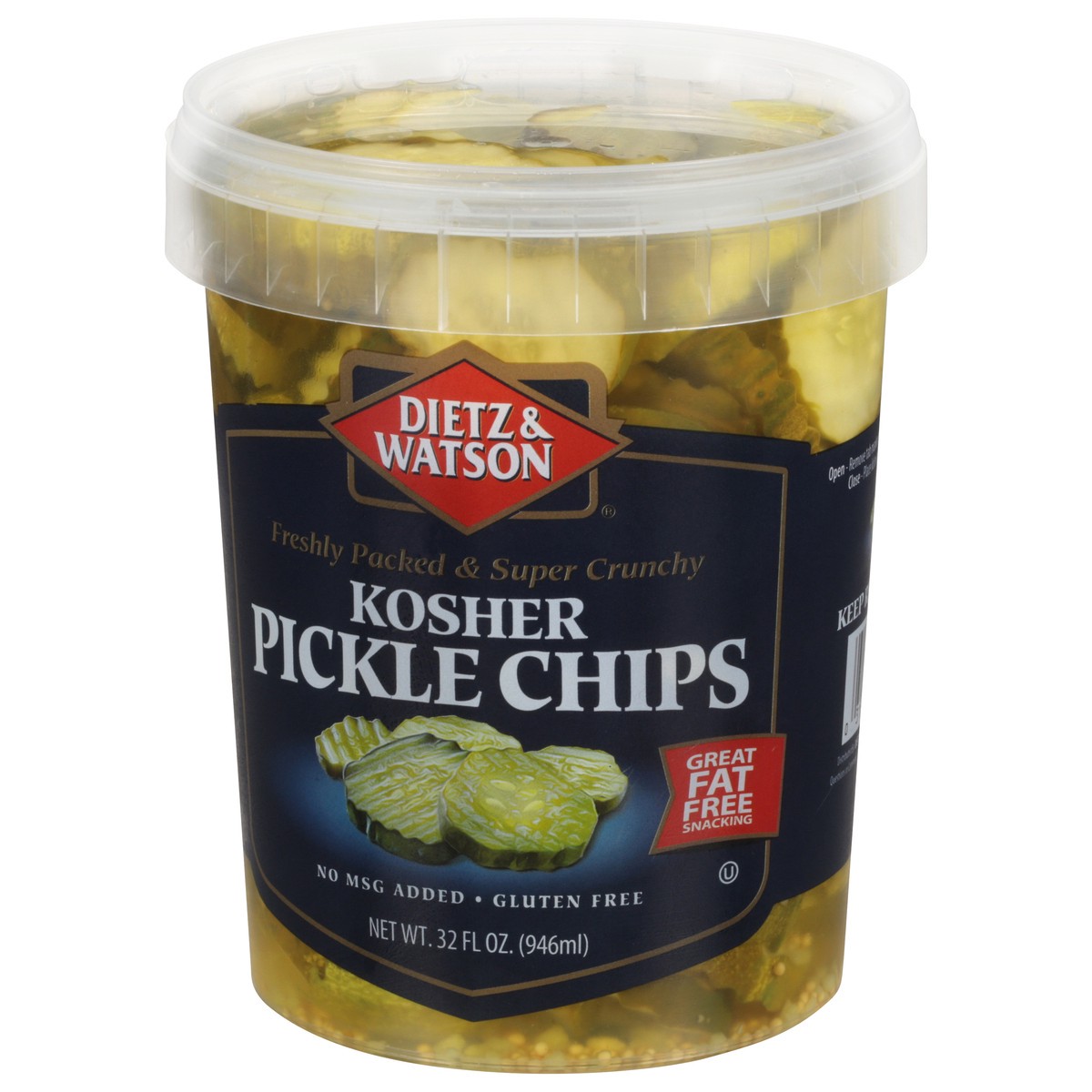 slide 11 of 11, Dietz & Watson Kosher Pickle Chips 32 fl oz, 32 oz