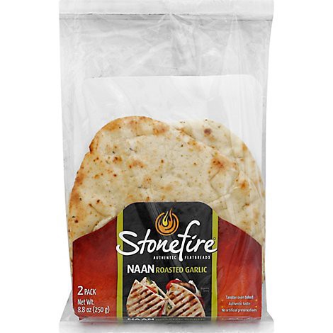 slide 1 of 1, Stonefire Naan Tandoor Baked Garlic - 8.8 Oz, 8.8 oz