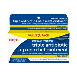 Meijer Maximum Strength Triple Antibiotic + Pain Relief Ointment