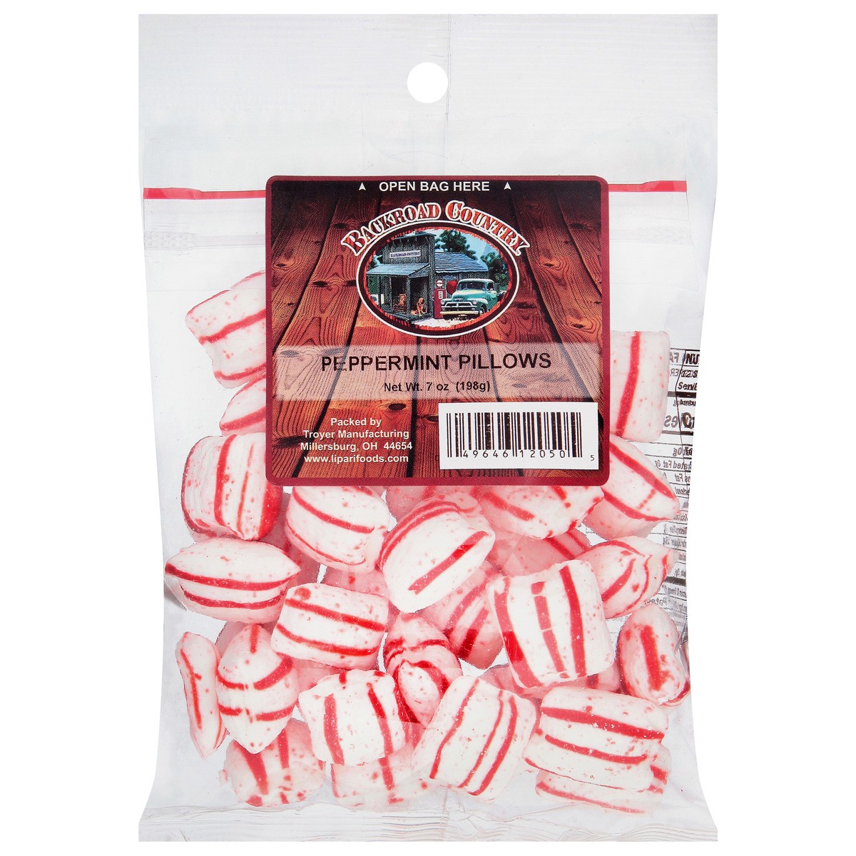 slide 1 of 12, Backroad Country Peppermint Pillows Candy 7 oz, 7 oz