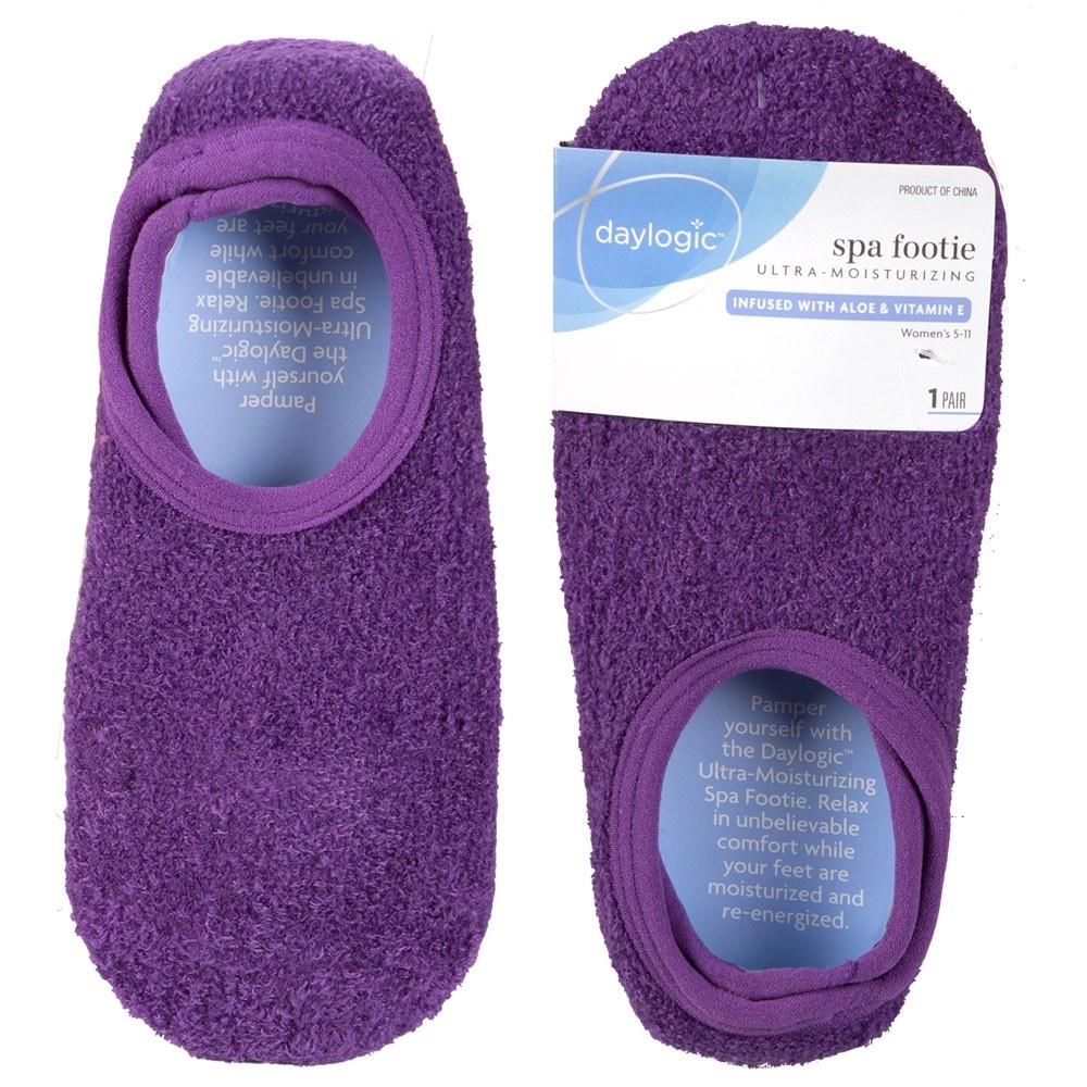 slide 1 of 1, Daylogic Spa Footie, Assorted Colors, 1 pair