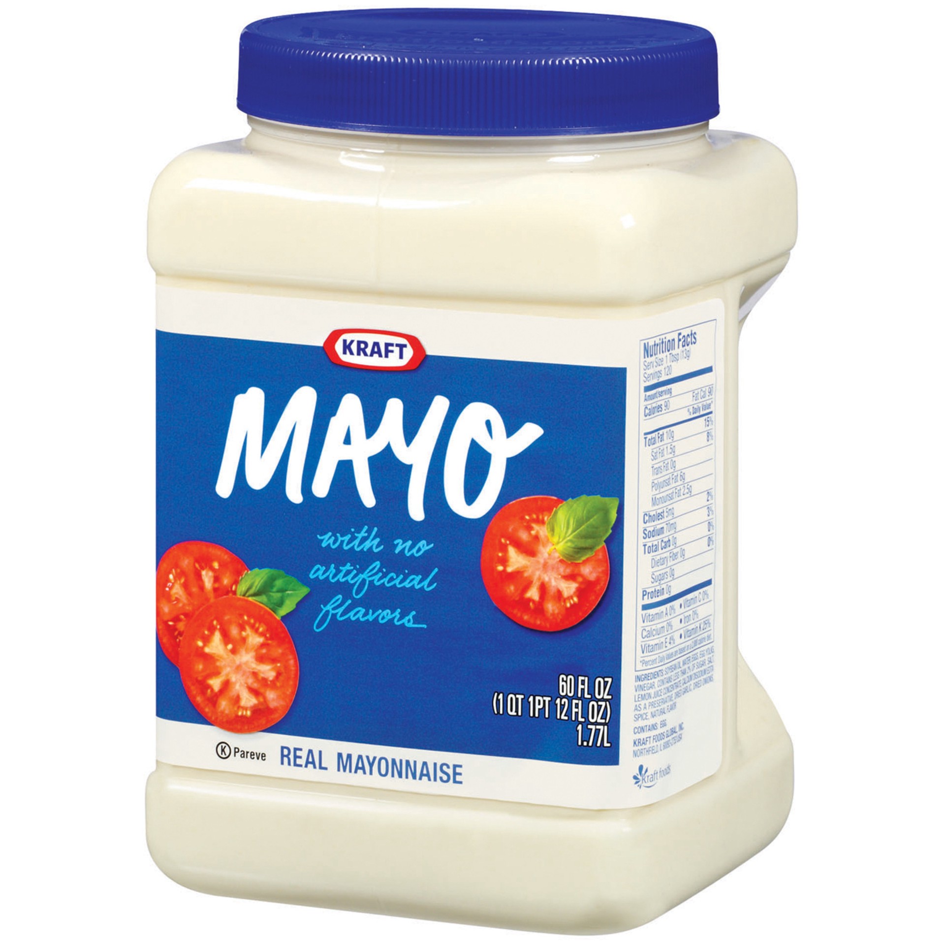 slide 3 of 5, Kraft Mayo Real Mayonnaise with No Artificial Flavors, 60 fl oz Jug, 60 fl oz