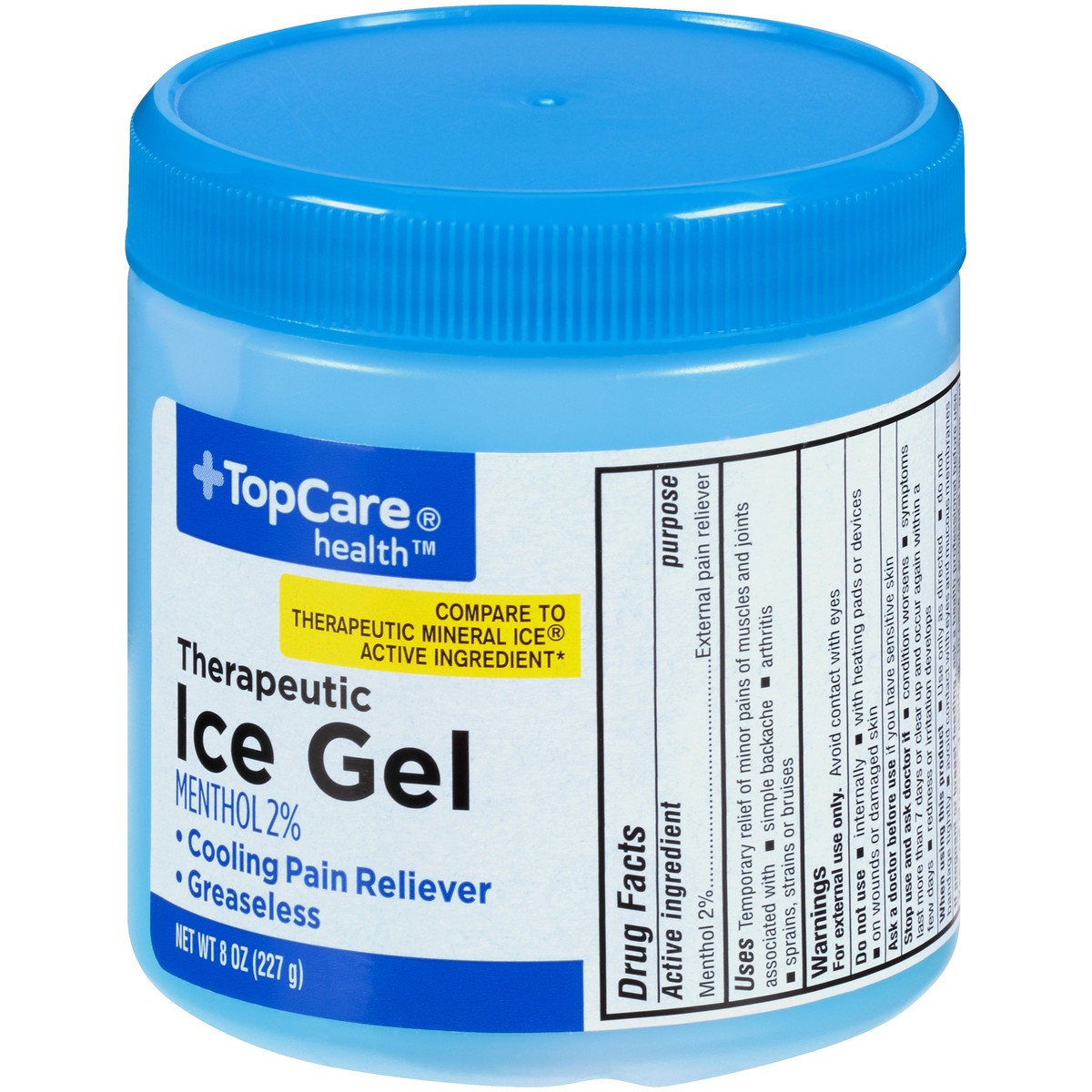 slide 4 of 9, TopCare Therapeutic Ice Gel Menthol 2%, 8 oz