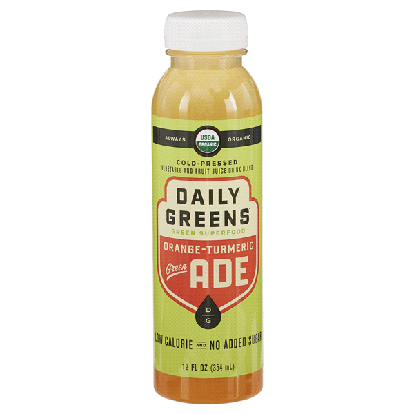 slide 1 of 1, Daily Greens Orange Turmeric-ade, 12 oz