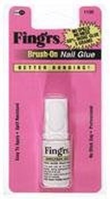 slide 1 of 1, Fing'rs Brush-On Nail Glue, 0.2 oz