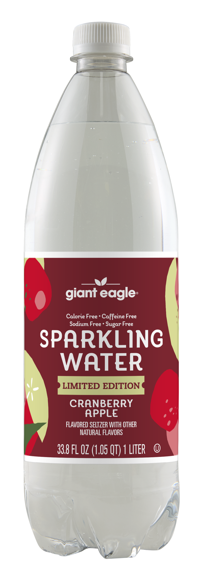 slide 1 of 1, Ge Cran Apple Sparkling Water, 1 l