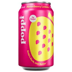 Poppi Strawberry Lemon Prebiotic Soda Can