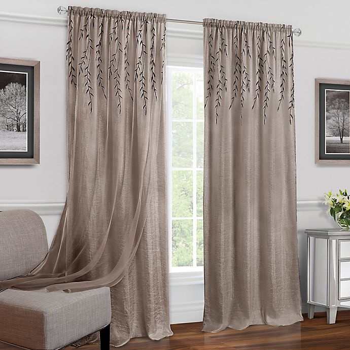 slide 1 of 3, Achim Willow Rod Rocket Window Curtain Panel - Toffee (Single), 63 in