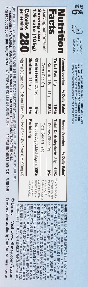 slide 3 of 12, Carvel Disney Frozen II Vanilla & Chocolate Ice Cream Cake 32 fl. oz. Box, 32 fl oz