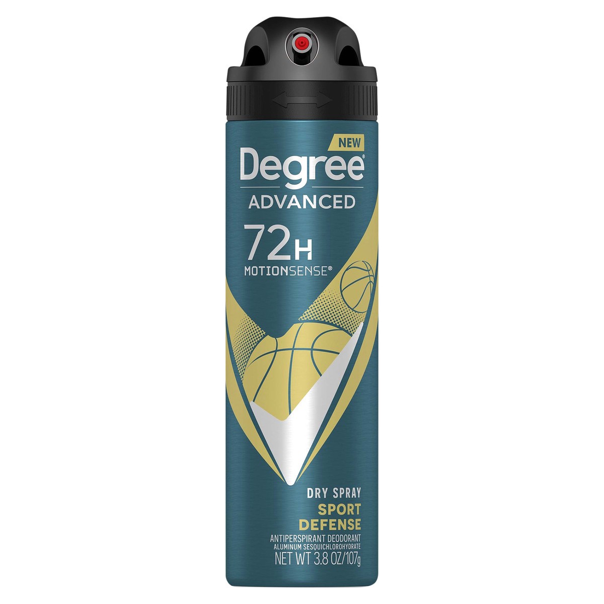 slide 1 of 1, Degree Men Sport Defense Dry Spray Antiperspirant And Deodorant, 3.8 oz