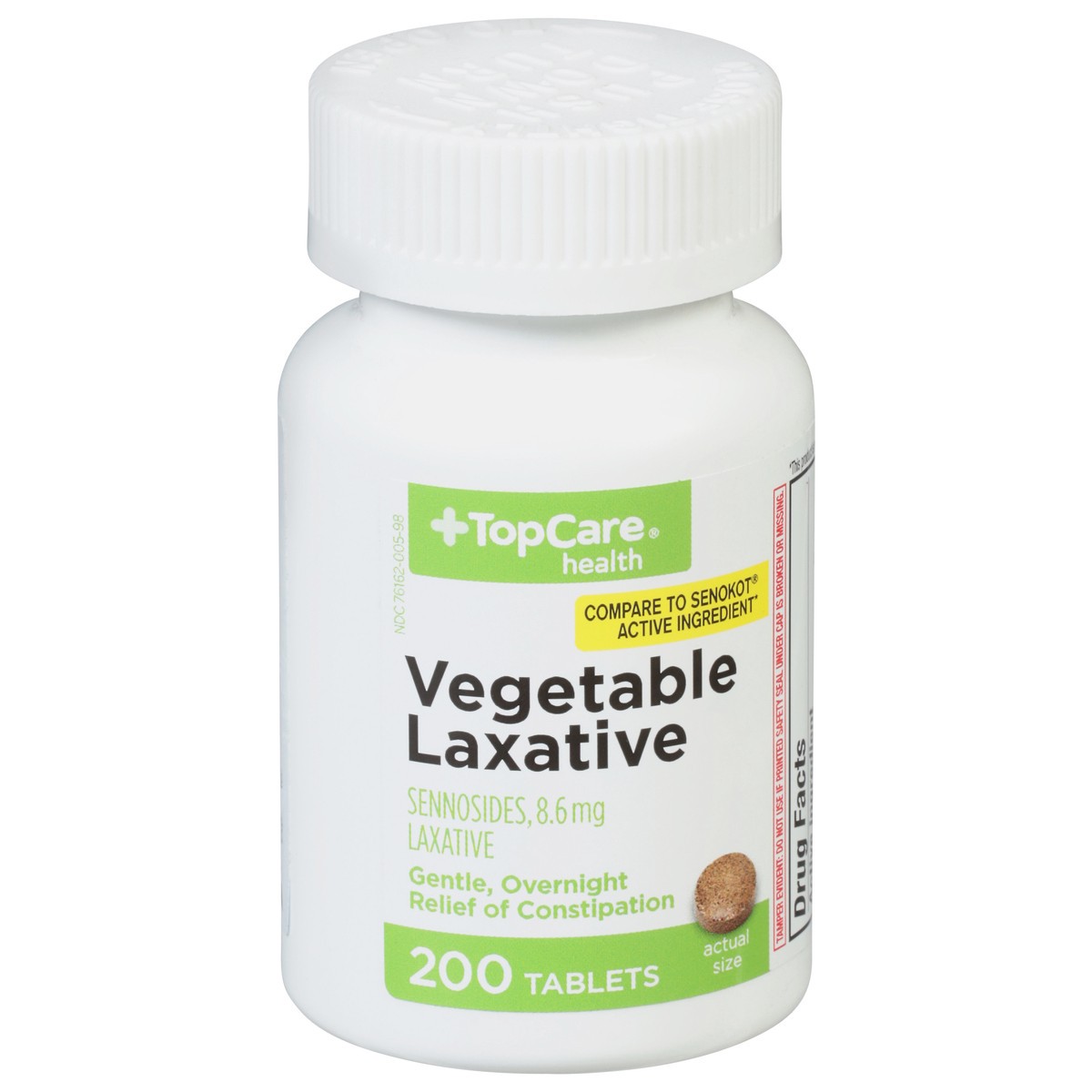 slide 3 of 4, TopCare Health 8.3 mg Vegetable Laxative 200 Tablets, 200 ct