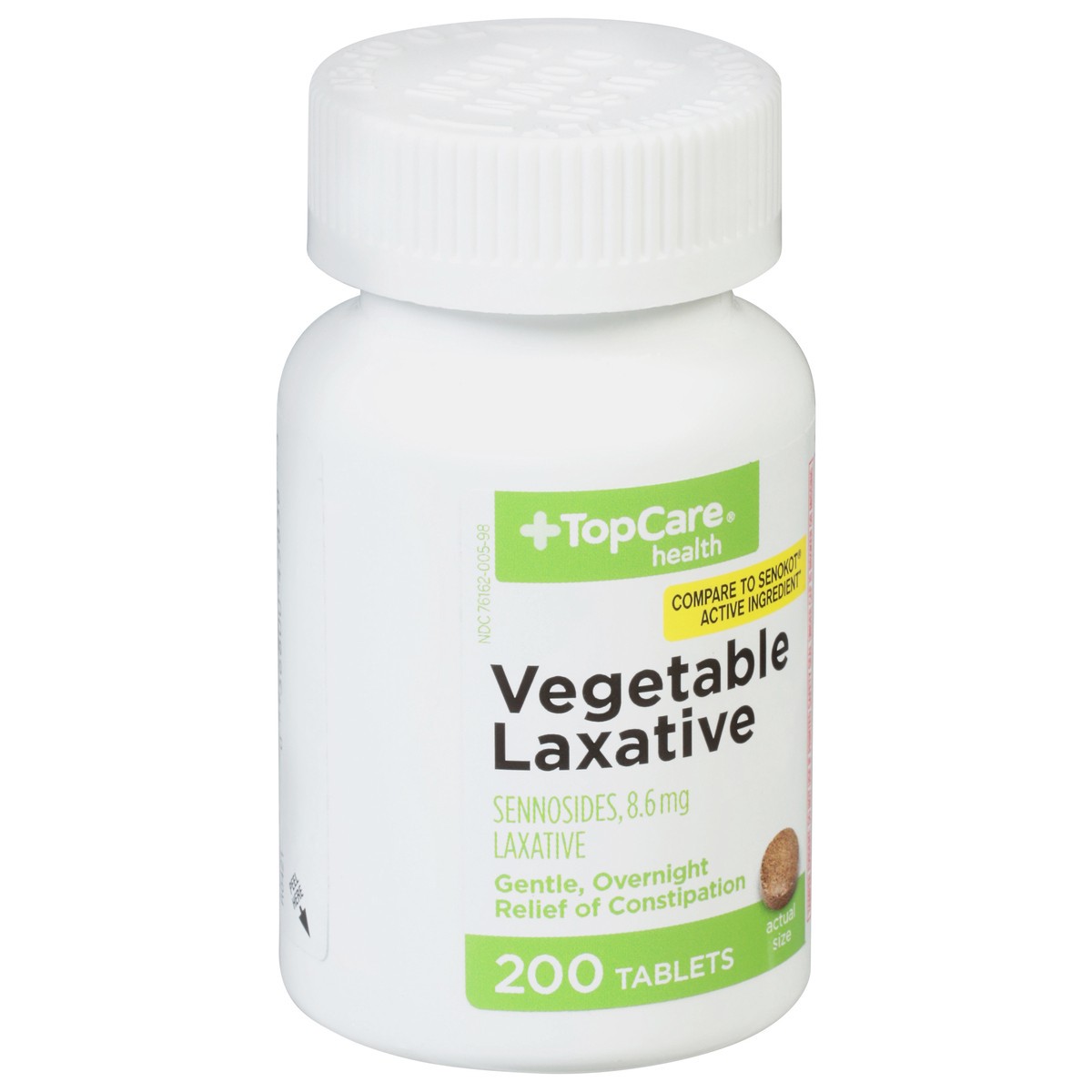 slide 2 of 4, TopCare Health 8.3 mg Vegetable Laxative 200 Tablets, 200 ct
