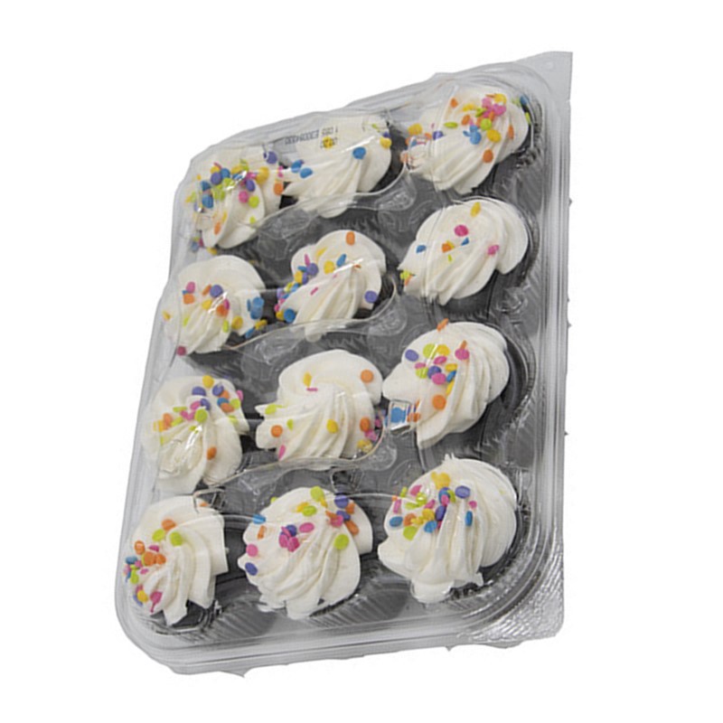 slide 1 of 1, Weis in Store Baked Satin Whip Iced Mini Cupcakes, 12 ct