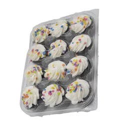 Weis in Store Baked Satin Whip Iced Mini Cupcakes