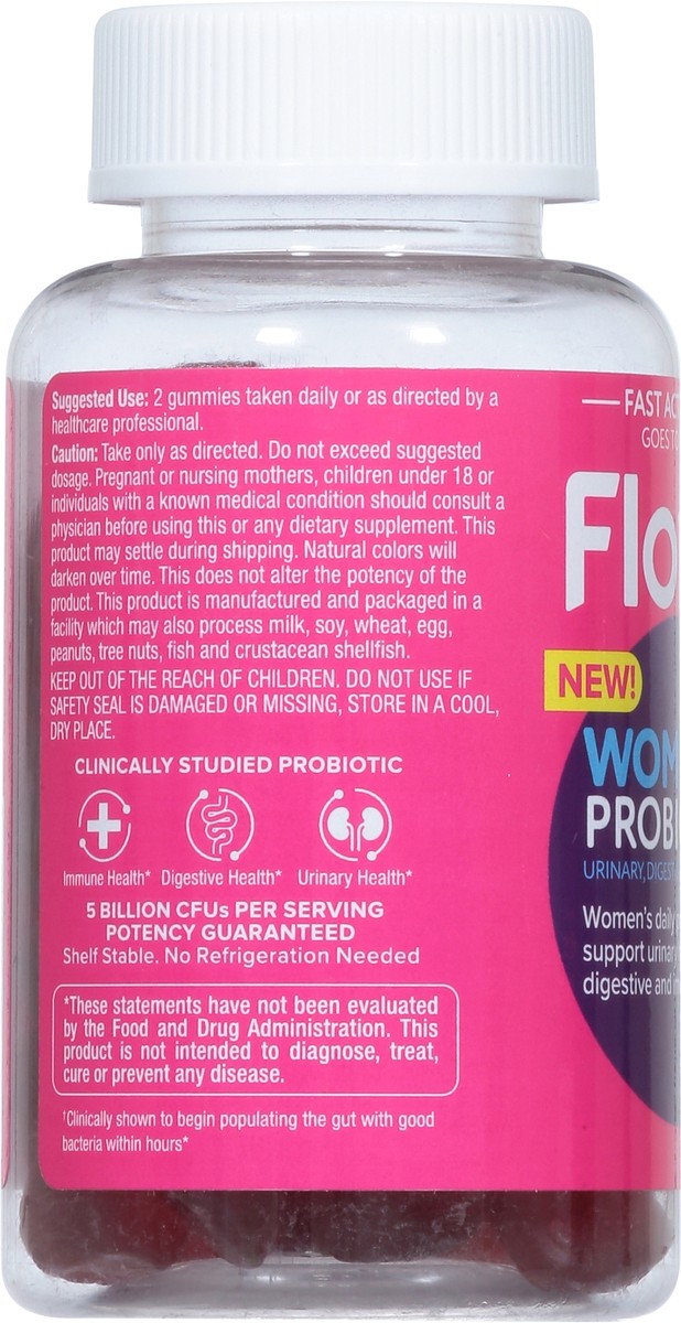 slide 13 of 14, Florajen Womens Berry Flavored Women's Probiotic 40 Gummies, 40 ct