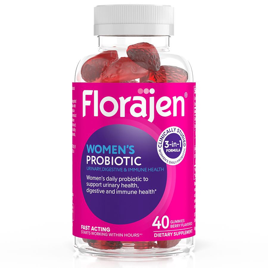Florajen Women's Probiotic Gummy Urinary Tract Health Digestive and