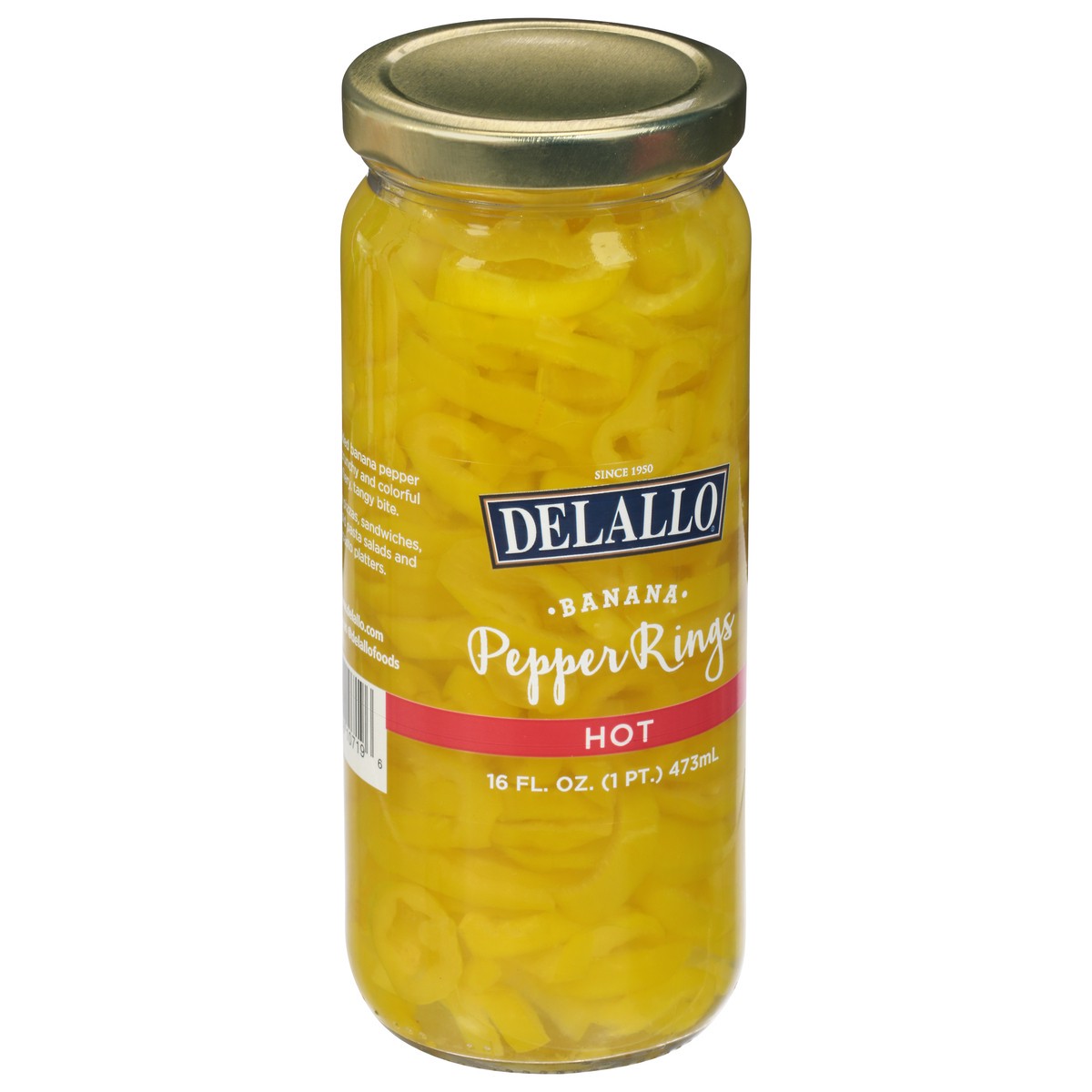 slide 7 of 9, DeLallo Hot Banana Pepper Rings 16 fl oz, 16 fl oz