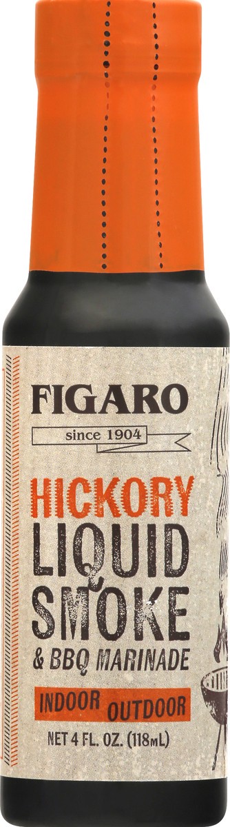 slide 1 of 9, Figaro Hickory Liquid Smoke & BBQ Marinade 4 oz, 4 oz