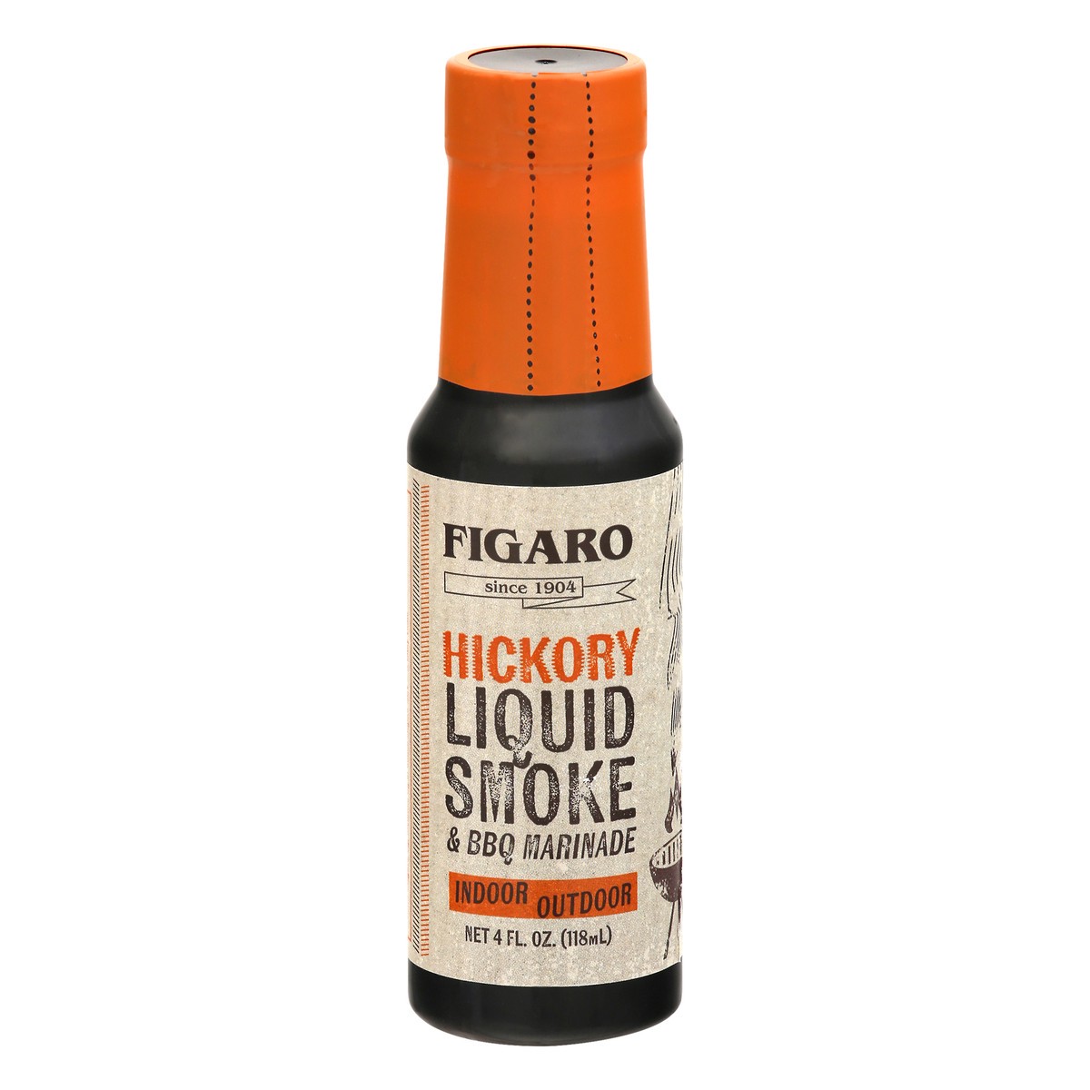 slide 1 of 9, Figaro Hickory Liquid Smoke & BBQ Marinade 4 oz, 4 oz