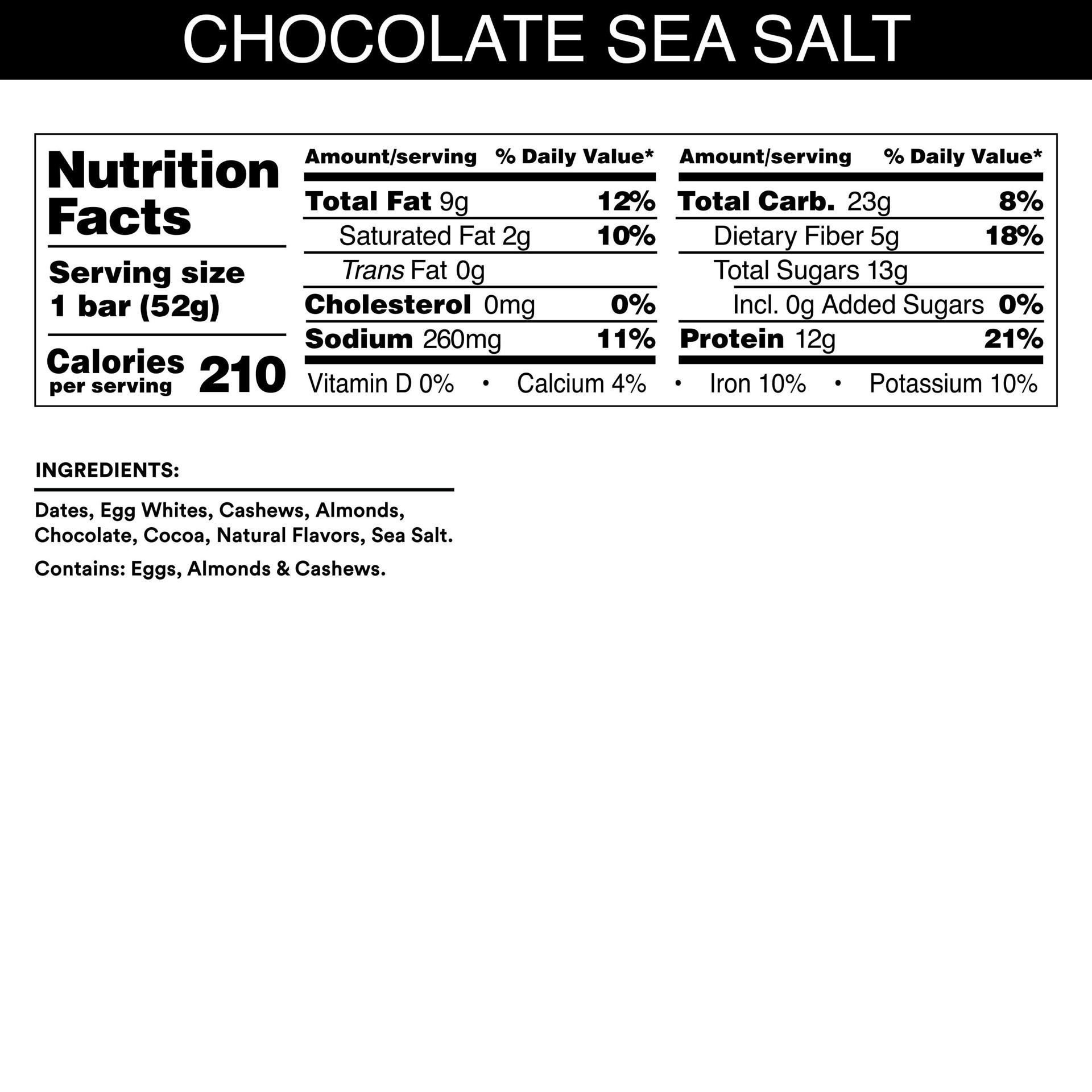 slide 4 of 5, RXBAR Chocolate Sea Salt Protein Bar - 1.83oz, 