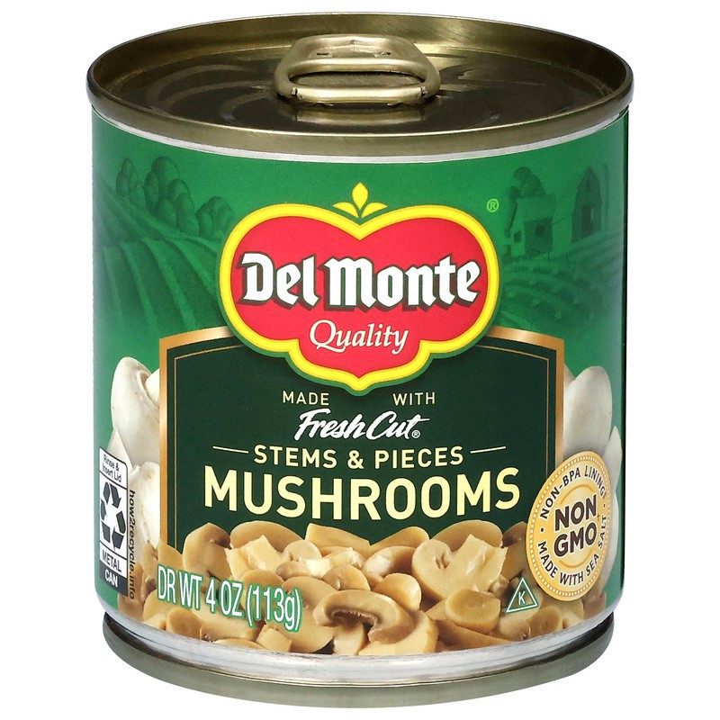 slide 1 of 5, Del Monte Fresh Cut Stems & Pieces Mushrooms 4 oz, 4 oz