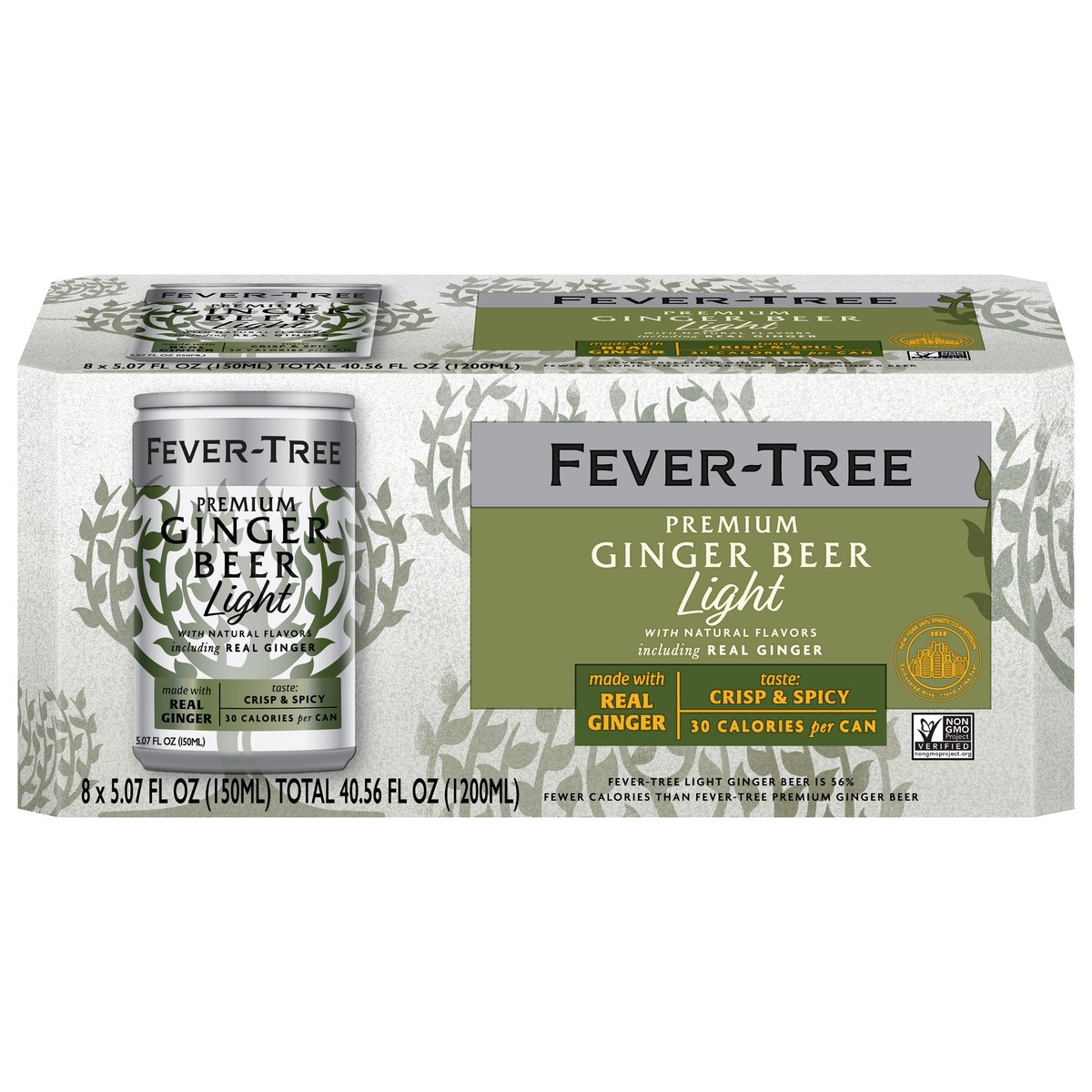 slide 1 of 14, Fever-Tree Premium Light Ginger Beer 8 - 5.07 fl oz Cans, 8 ct